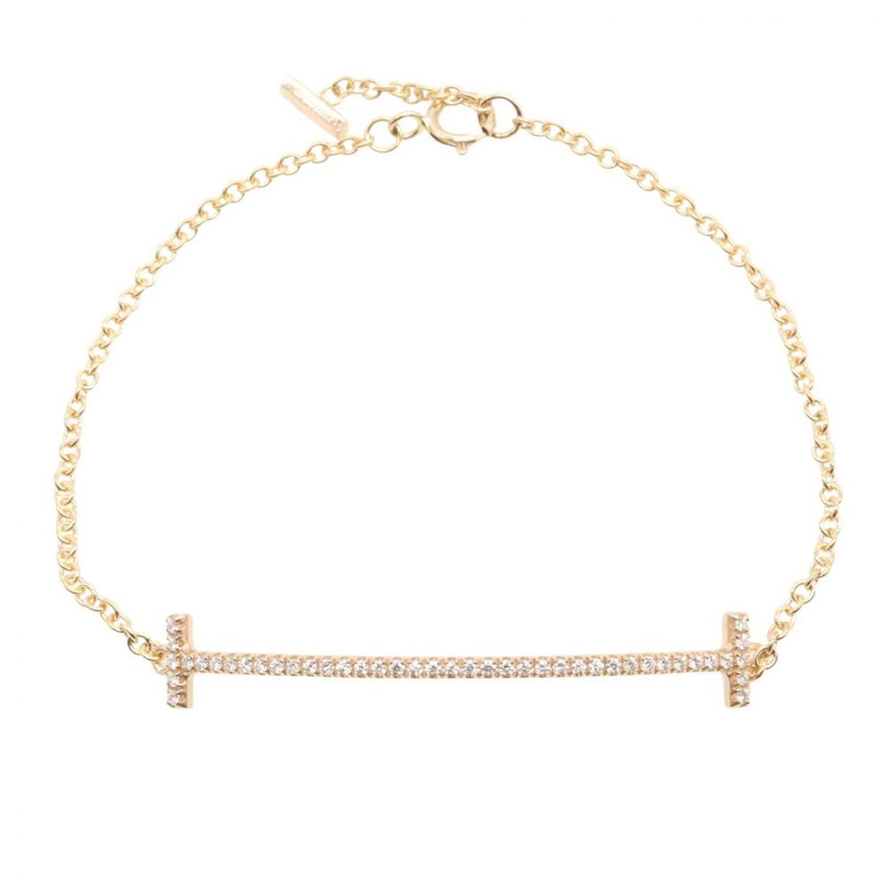 TIFFANY & CO. 18k Gold Diamond Charm Bracelet